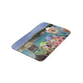 Chiens sur le tapis de bain de plage (Angle)