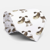 Chiens sur une cravate (Roulé)