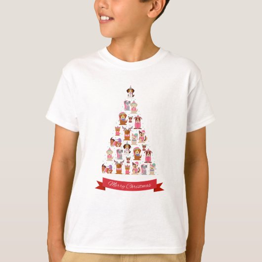 Chiens T-shirt des Garçons de Noël (Devant)