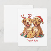 Chiens taureaux de Noël Merci (Devant / Derrière)