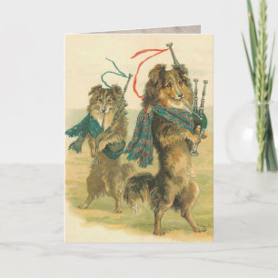 Chiens vintages Carte d'anniversaire