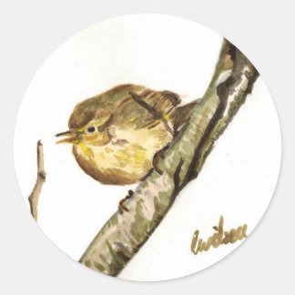 Chiffchaff badge ronde sticker