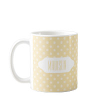 chiffon citron jaune pois tasse personnalisée
