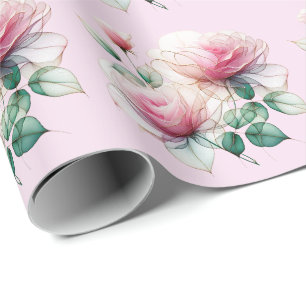 Chiffon Rozen Wrapping Paper Cadeaupapier