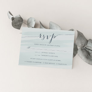 Chiffon RSVP-kaart met keuze uit maaltijden ZEE RSVP Kaartje
