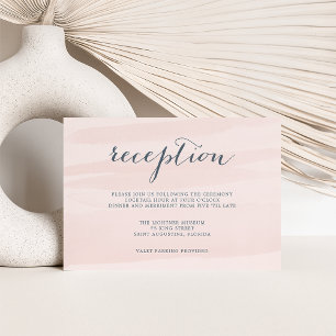 Chiffon Watercolor Ontvangstkaart   Blush Informatiekaartje