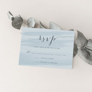 Chiffon Waterverf RSVP-kaart Sky RSVP Kaartje