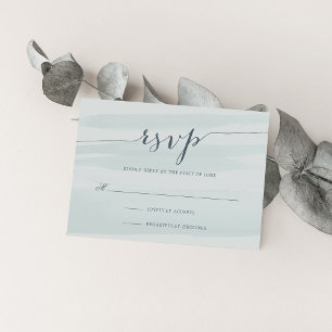 Chiffon Waterverf RSVP-kaart   ZEE RSVP Kaartje