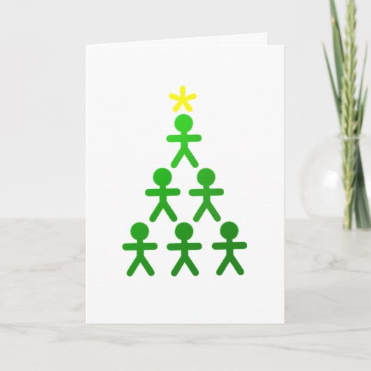Chiffre carte de bâton d'arbre de Noël (Devant)