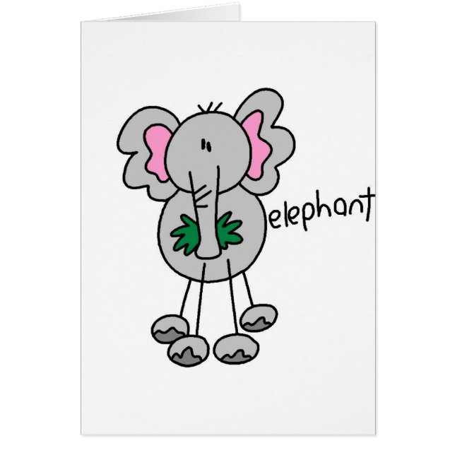 Chiffre carte de bâton d'éléphant (Devant)