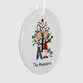 Chiffre couple de bâton avec l'ornement (devant)