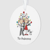 Chiffre couple de bâton avec l'ornement (devant)