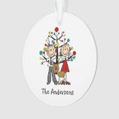 Chiffre couple de bâton avec l'ornement (devant)