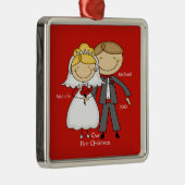 Chiffre couple de bâton notre premier ornement de (Droite)