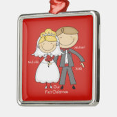 Chiffre couple de bâton notre premier ornement de (Gauche)