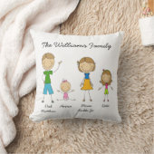 Chiffre customisé coussin de bâton de famille (Couverture)