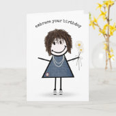 Chiffre d'anniversaire fille avec carte de marguer (Fleur jaune)