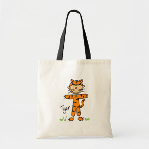 Chiffre de bâton dans le sac de costume de tigre