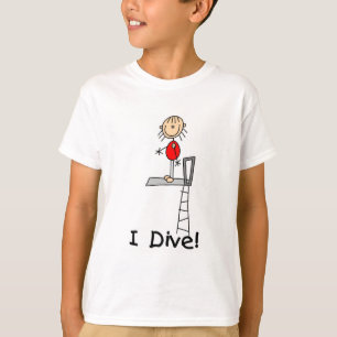 Chiffre de bâton je plonge des T-shirts et des