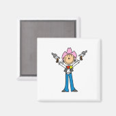 Chiffre de chaise Sheriff Magnet (Recto/Verso)