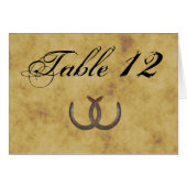 Chiffre de table Rustic Horseshoe Distressed BG (Devant horizontal)