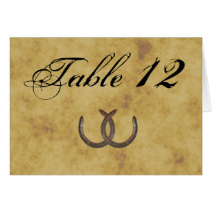 Chiffre de table Rustic Horseshoe Distressed BG