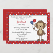 Chiffre ?ère invitation de bâton d'anniversaire de (Devant / Derrière)