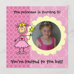 Chiffre fait sur commande princesse Invitation de