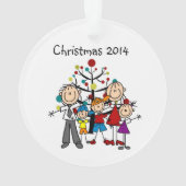 Chiffre famille de bâton d'ornement d'acrylique de (dos)