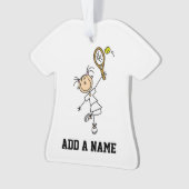 Chiffre femelle joueur de bâton de tennis (devant)