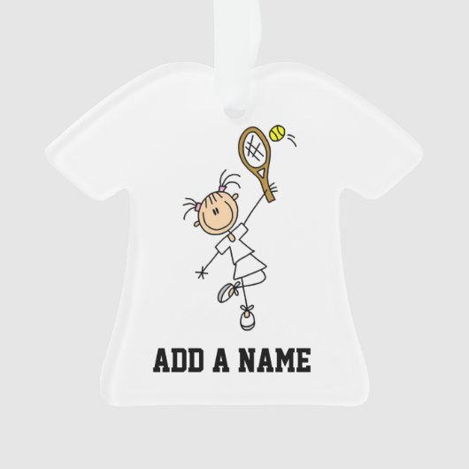 Chiffre femelle joueur de bâton de tennis (devant)