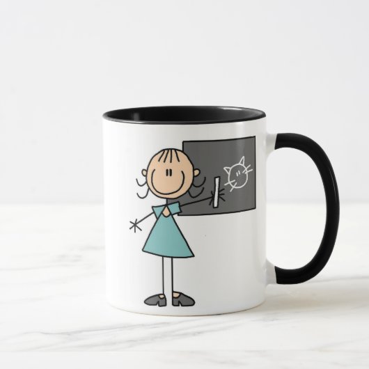 Chiffre fille de bâton à la tasse de panneau de (Droite)
