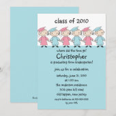 Chiffre filles de bâton et invitation d'obtention (Devant / Derrière)