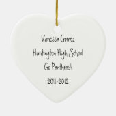 Chiffre jaune ornement Cheerleading de bâton (Dos)