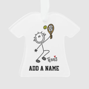 Chiffre masculin de base joueur de bâton de tennis