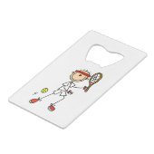 Chiffre masculin joueur de bâton de tennis (Devant Angle)