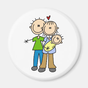 Chiffre nouveau-né aimant de bâton de bébé