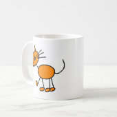Chiffre orange tasse de bâton de chat (Devant gauche)
