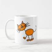 Chiffre orange tasse de bâton de chat (Gauche)