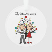 Chiffre ornement de bâton d'acrylique de Noël de (dos)