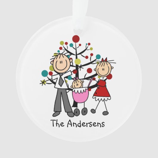 Chiffre papa, maman, ornement de bâton d'acrylique (devant)