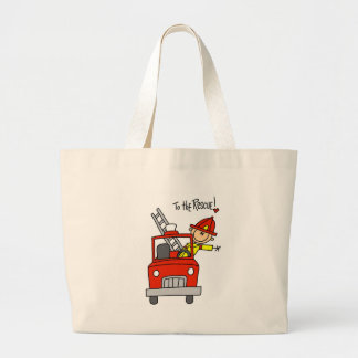 Chiffre sapeur-pompier de bâton avec des sacs de