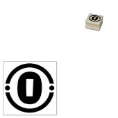 "Chiffre stylisé 0" tampon en caoutchouc (Tamponné)