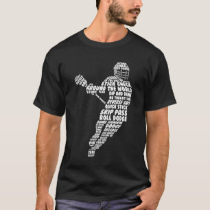 Chiffre T-shirt graphique drôle de la lacrosse de