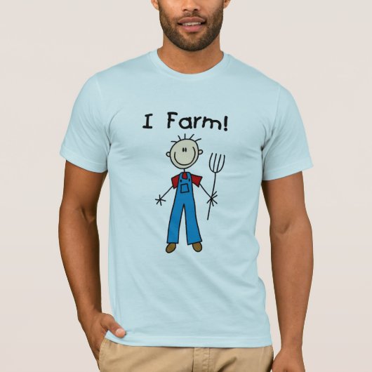 Chiffre T-shirts et cadeaux de bâton d'agriculteur (Devant)