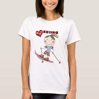 Chiffre T-shirts et cadeaux de bâton de skieur de