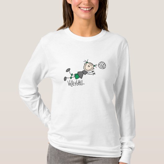 Chiffre T-shirts et cadeaux de bâton de volleyball (Devant)