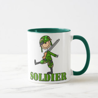 Chiffre tasse de bâton de soldat