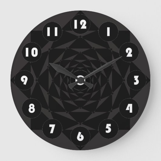 chiffres blancs Horloge murale acrylique (Recto)