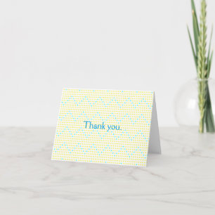 Chiffres Chevron Aqua Jaune Merci Cartes